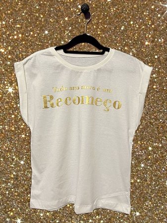 T-shirt Recomeço Off White