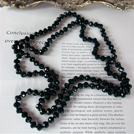 Colar Longo Cristais Verde