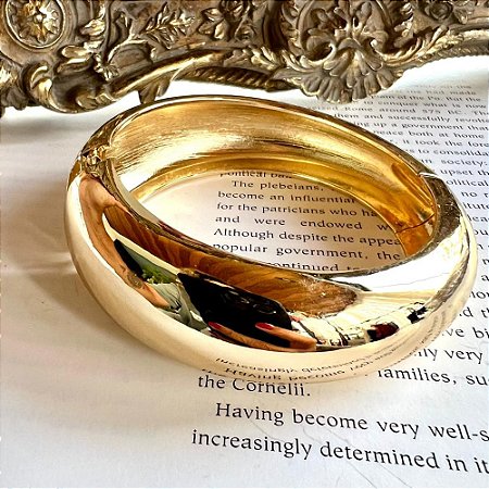 Bracelete Abaulado Dourado