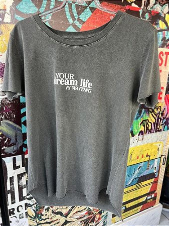 T-Shirt Dream Life Verde Estonado