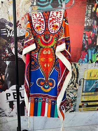 Pareô Multiuso Laranja Azul