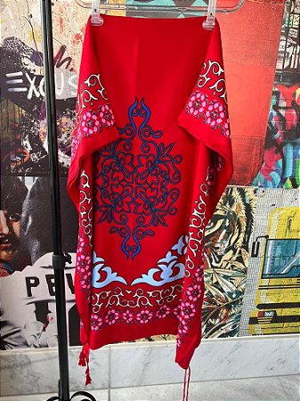 Pareô Multiuso Arabesco Vermelho