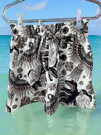 Shorts Arara Preto Branco