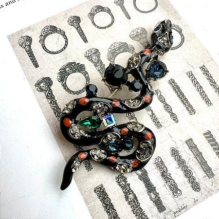 Broche Snake Black