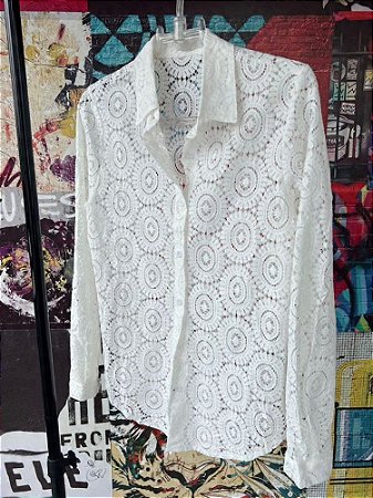 Conjunto Camisa Shorts Mandala Branco