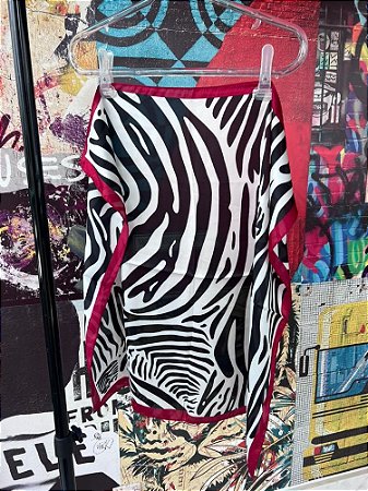 Lenço Zebra Borda Vermelho
