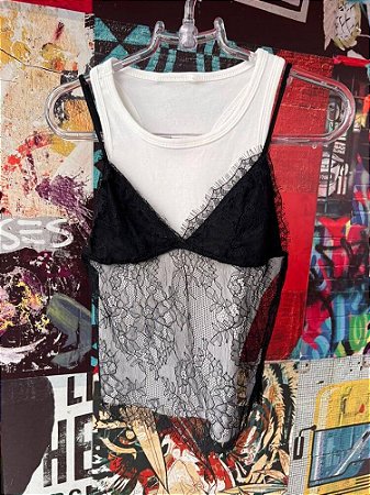 Regata Dupla Renda Malha