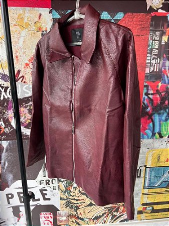 Jaqueta Couro PU Vinho