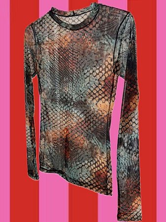 Blusa Segunda Pele Cobra Azul