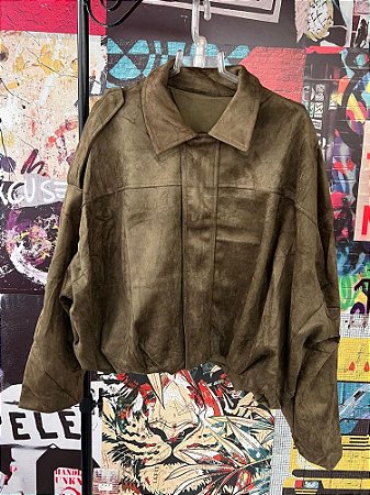 Casaco Suede Verde Militar