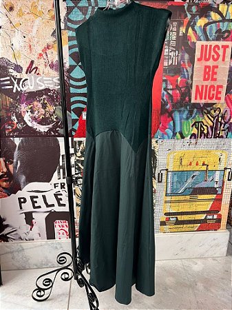 Vestido Mix Textura Verde