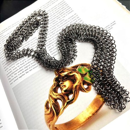 Colar Gravata Elos Grafite