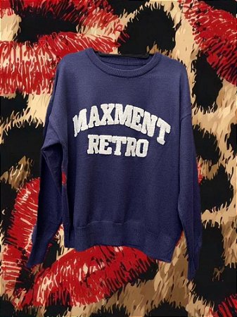 Blusa Tricot Maxment Marinho