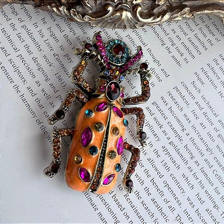 Broche Escaravelho Laranja