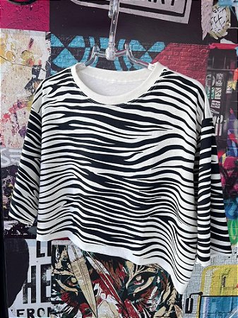 Cropped Estampado Zebra