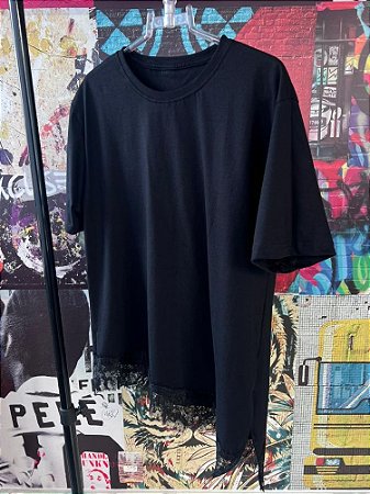 T-shirt Renda Preta