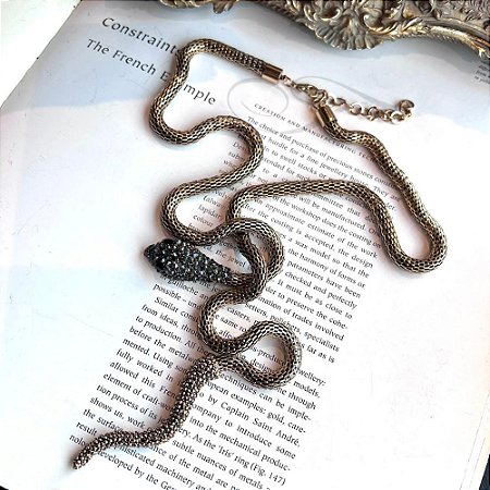 Colar Snake Malha Dourado