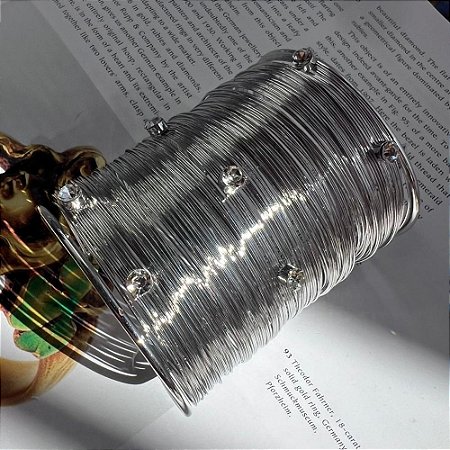 Bracelete Fios Horizontais Shine Prateado