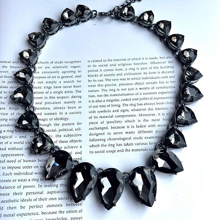 Colar Riviera Gotas Fumê