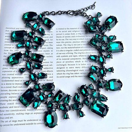 Colar Riviera Formas Esmeralda