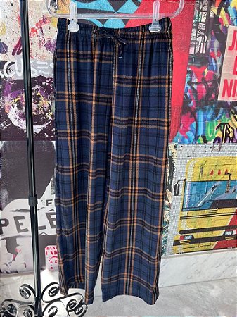 Calça Xadrez Marinho