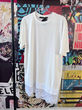 Maxi T-shirt Renda Off White