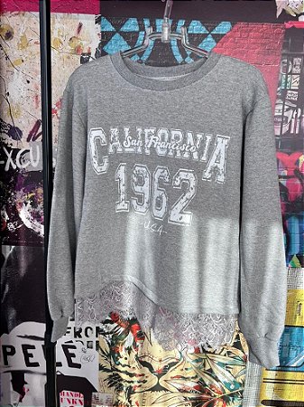 Blusa California Moletinho Cinza