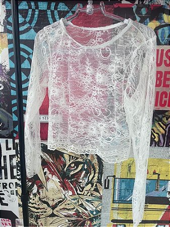 Cropped Renda Branca
