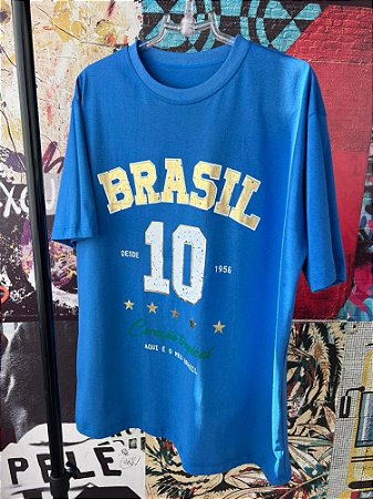 Maxi T-shirt Brasil Azul