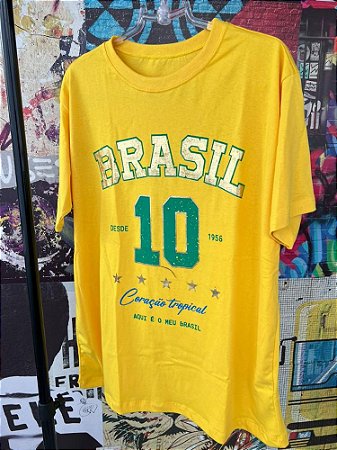 Maxi T-shirt Brasil Amarelo