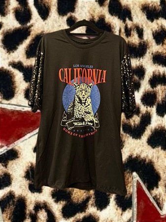 T-shirt Onça California Preto