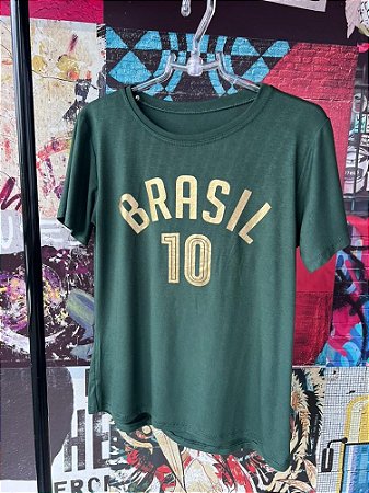 T-shirt Brasil 10 Verde Escuro