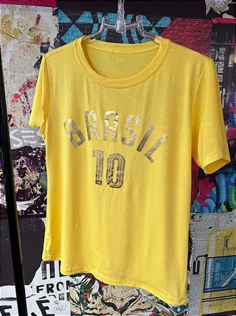 T-shirt Brasil 10 Amarela