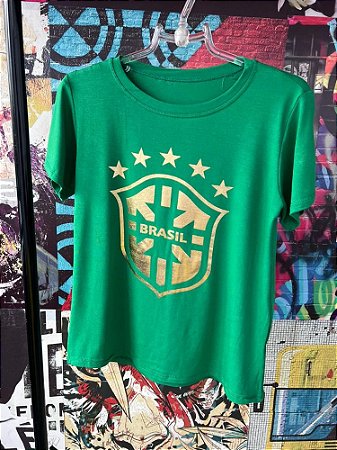 T-shirt Brasão Brasil Verde
