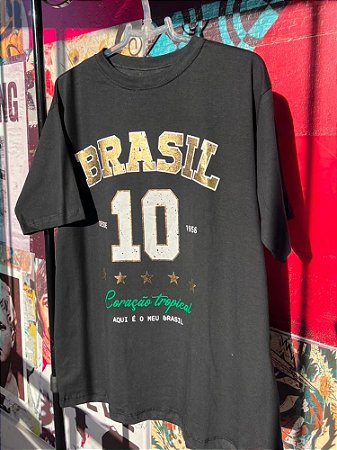 Maxi T-shirt Brasil 10 Preta