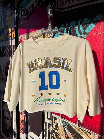 Cropped Brasil 10 Off White