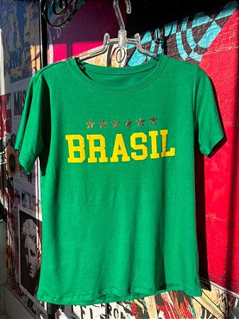 T-shirt Brasil Estrelas Verde