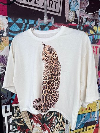 Cropped Onça Off White