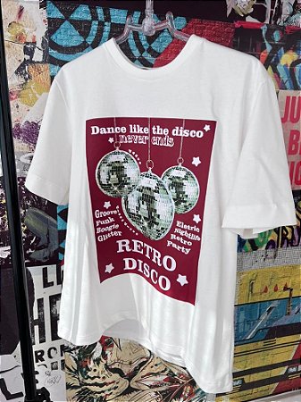 T-shirt Retro Disco Off White