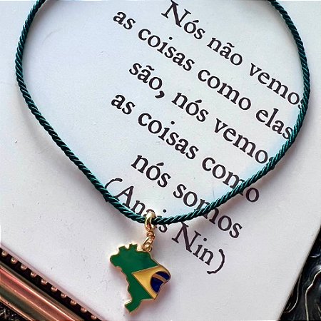 Colar Cordão Brasil Verde