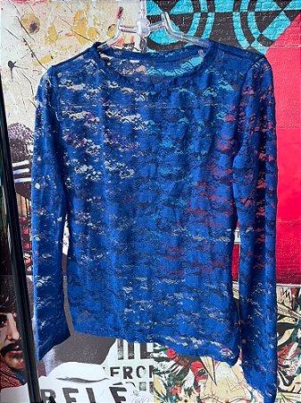 Blusa Renda Azul