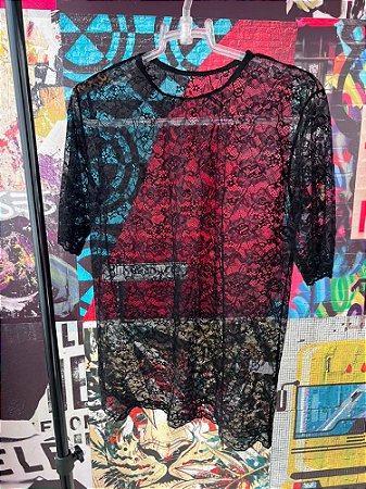 T-shirt Renda Preta