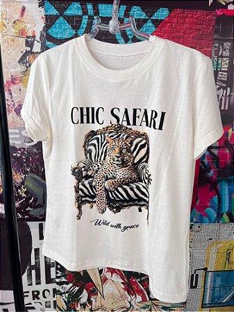T-shirt Chic Safari Off White