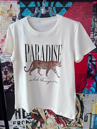 T-Shirt Onça Paradise Off White