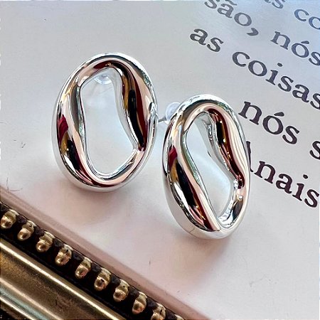 Brinco ABS Elo Prateado