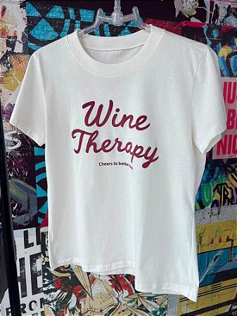 T-Shirt Wine Therapy Off White