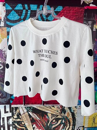 Cropped Bolinhas Preto