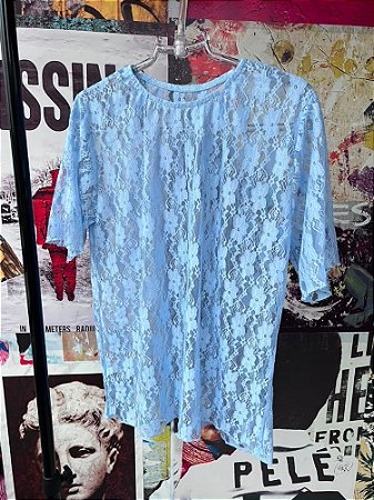 T-shirt Renda Azul