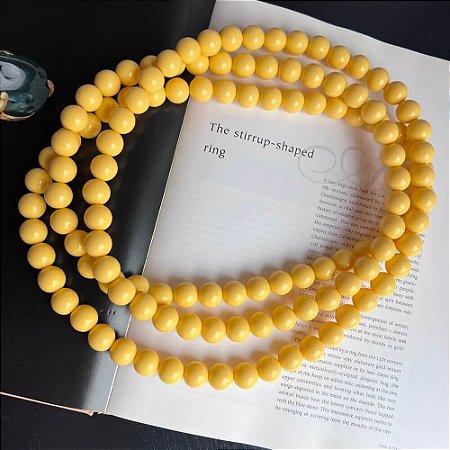 Colar Esferas Amarelo Multiuso