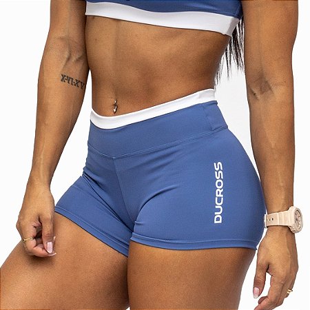 Shorts Power Azul e branco